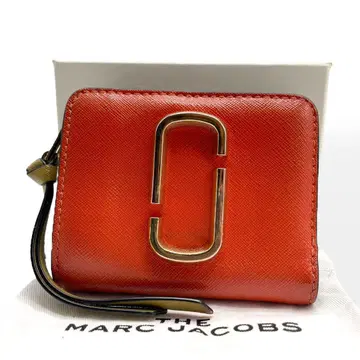 새상품급 MARC JACOBS 마크제이콥스 접이식 지갑 오렌지 박스 포함