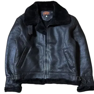 분위기 발군 TORERO 천연 가죽 보아 안감 B-3 봄버 자켓 블랙 F