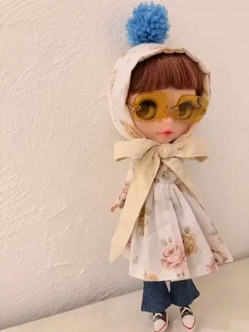 네오 브라이스 아웃핏 * big 리본 보닛과 플레어 데님 * 핸드메이드