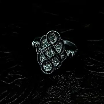 빈티지 실버 지르코니아 레트로 앤티크 반지 반지 23호