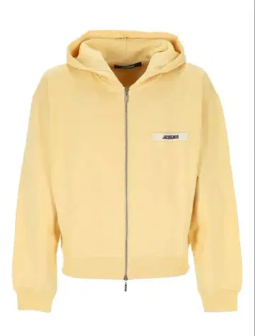 JACQUEMUS 프론트 지퍼 후드티 크림색