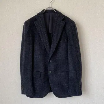 UNITED ARROWS 울 테일러드 자켓 체크 네이비 48