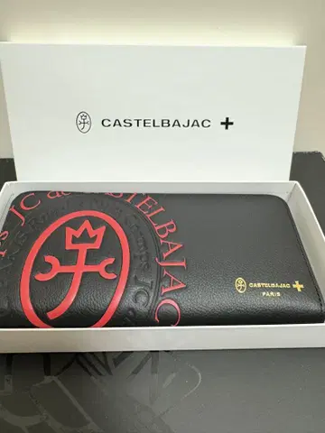 미사용 새상품 CASTELBAJAC 장지갑 블랙/빨간색