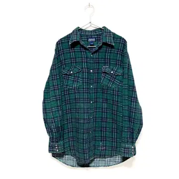 BLUE PINE 프리넬 체크 셔츠 L 호컬러 플란넬 셔츠