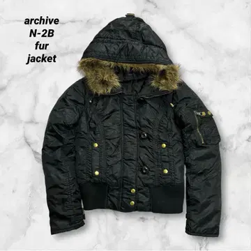 archive N-2B fur military jacket y2k BLK