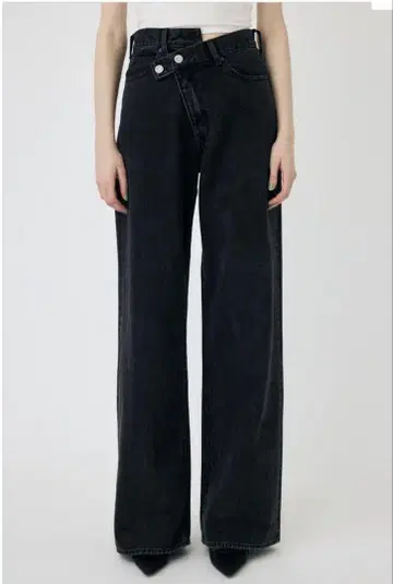 CROSS WAIST WIDE STRAIGHT 블랙