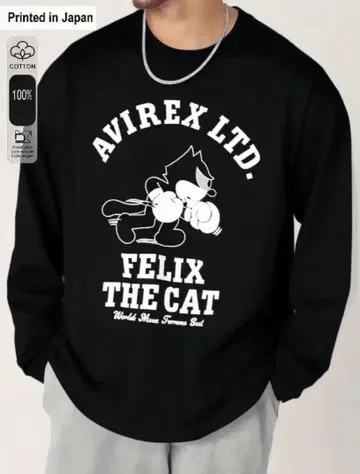 AVIREX LTD. Felix the Cat 긴팔 티셔츠