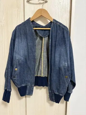 SCOT CLUB 데님 봄버 자켓