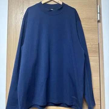 미사용 브리핑 긴팔 모크넥 셔츠 네이비 L