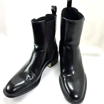 ZARA 사이드 고어 부츠 블랙 38 가죽