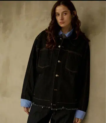 [ 정가 14800엔 ] 소에르테 컷오프 프린지 데님 자켓 사이즈 2