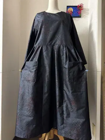 본고장 오시마 명주 롱 원피스 시침질 실 포함