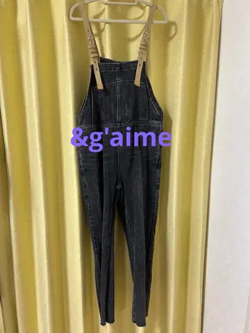 &g'aime 다크 데님 살로펫 오버롤