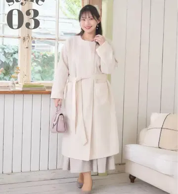 택 포함 새상품! 시마무라 나나에 노카라 롱 코트 빅 사이즈