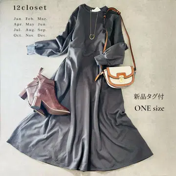 [택 포함 새상품] 12closet 속기모 맨투맨 원피스 롱 기장 M~L