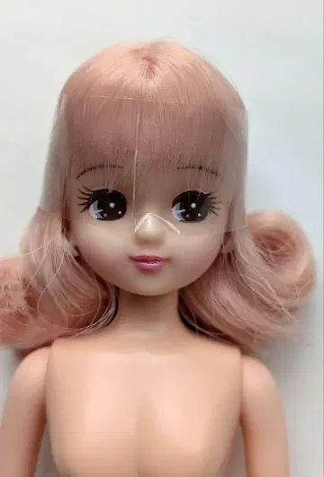 리카짱 캐슬 본체 옅은 핑크 웨이브 헤어, 미사용품