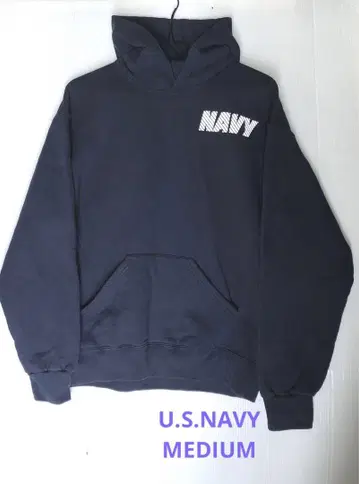 Navy 로고 네이비 후드티