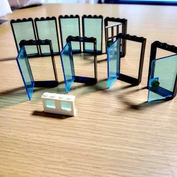 LEGO 투명 파랑 문 외 부품 총 10개