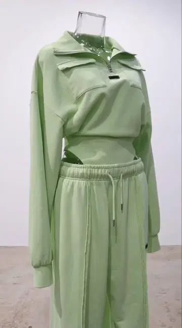 blondy 라이트 그린 집업 트레이닝복 팬츠