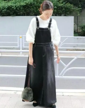SLOBE IENA LE DENIM 르 데님 오버롤 스커트 36