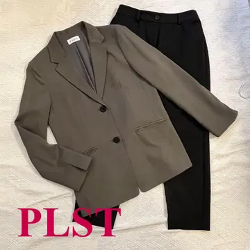 PLST 브라운 블랙 셋업