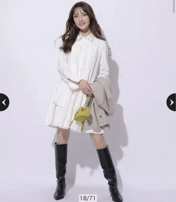 아푸와이저 리셰 아지메 티어드 셔츠 원피스