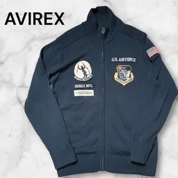 AVIREX 아비렉스 지퍼 맨투맨 밀리터리 와펜 포함 XL