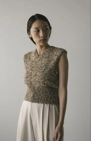 택 포함 새상품 [ stylemixer ] 2WAY 니트 베스트 베이지