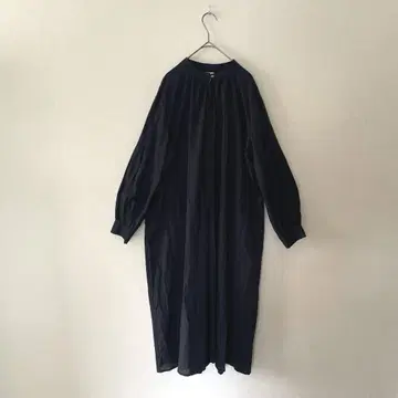 12closet 심플 원피스 밴드 카라 셔츠 원피스 블랙