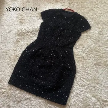 YOKO CHAN 블랙 반팔 원피스