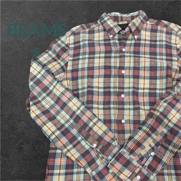 [ 세일 중 ] BEAMS 체크 셔츠 긴팔 멀티 컬러