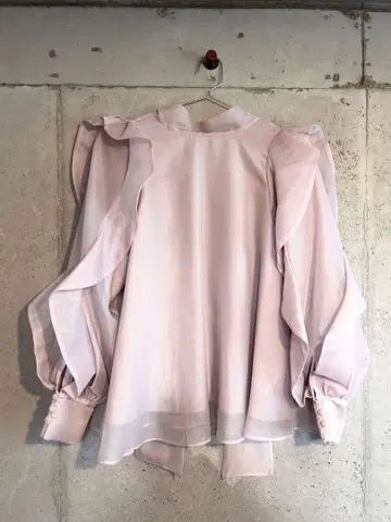 snidel 오간 시스루 블라우스