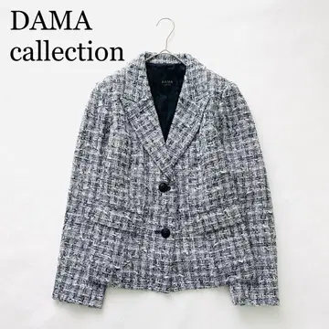 2493A 새상품급 더마 컬렉션 트위드 자켓 라메 모노톤 L