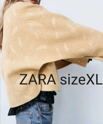 택 포함 새상품 ZARAsizeXL 페더 케이프 슬리브 상의