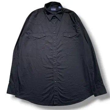 F762 [ 즉시 구매 OK ] Wrangler 웨스턴 셔츠 2XL 블랙