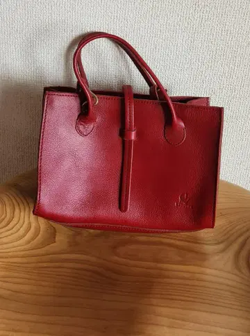 키소라 가죽 빨간색 토트백