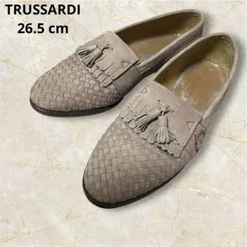 TRUSSARDI 태슬 로퍼 브라운 스웨이드 26.5cm