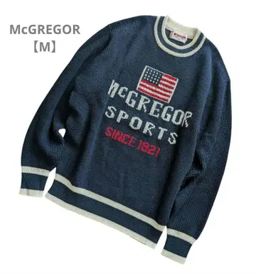 [컨디션 최상] McGREGOR 올드 성조기 울 니트 스웨터 M 사이즈