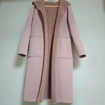 핑키앤다이안 보아 후디드 리버서블 롱 코트 M
