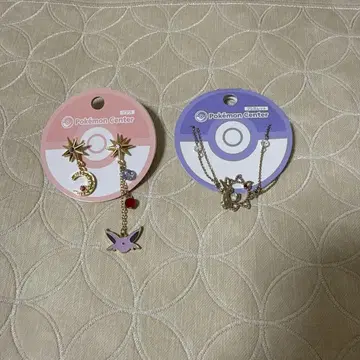 포켓몬 에브이 귀걸이 팔찌 새상품 두 개 세트