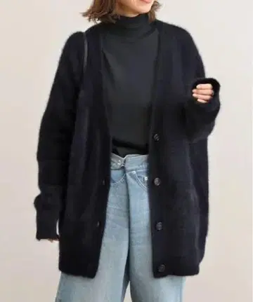 새상품급 프레임워크 폭스 믹스 가디건 다크 네이비