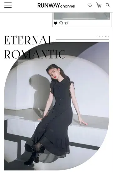 EATME 야마모토 미카 라플 셔츠 칼라 원피스