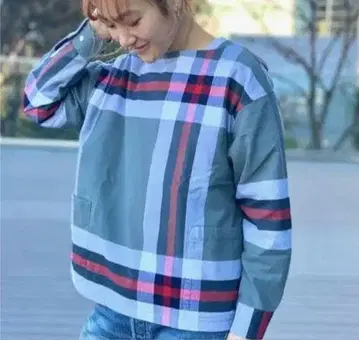 BEAMS BOY 오버 사이즈 빅 타탄 바스크 셔츠