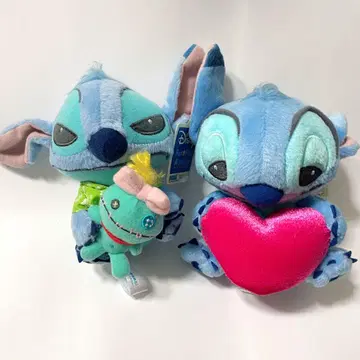 스티치 레트로 봉제 인형 2007년산 Disney 표정 세트 진품