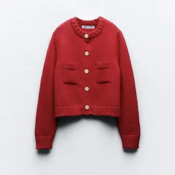 ZARA 레드 빨간색 가디건