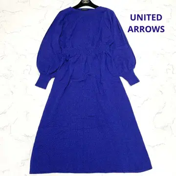 UNITEDARROWS 니트 롱 원피스 긴팔 울 노카라