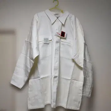 [카세야마 단종품 4L] 화이트 수갑 셔츠 면 100%