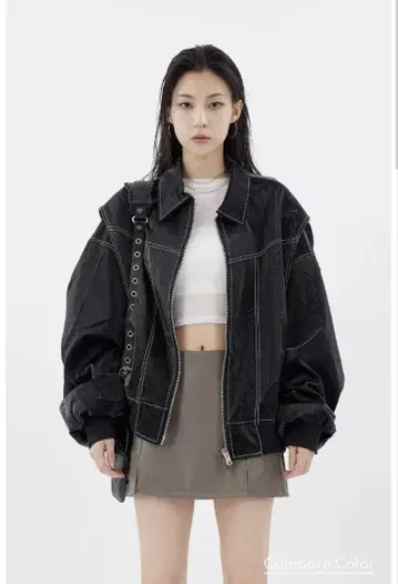 라우코하우스 Viper leather 2-way zip-up jacket
