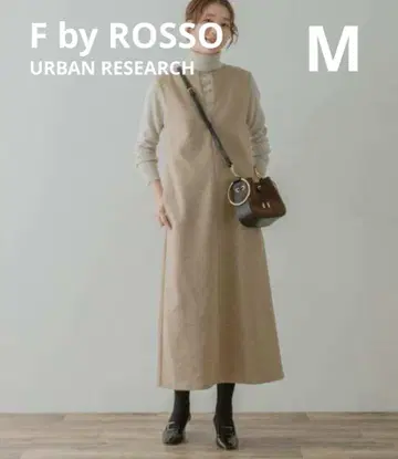 F byROSSO 어반 리서치 / 울 라이크 오버롤 스커트 베이지 M