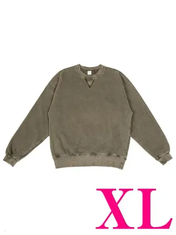 OVY Pigment Damage Crew Neck Sweat 브라운